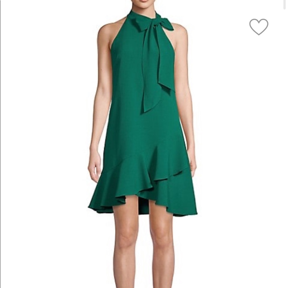 Vince camuto green bow dress